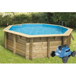 Piscine Azura 510x120 liner bleu + Robot