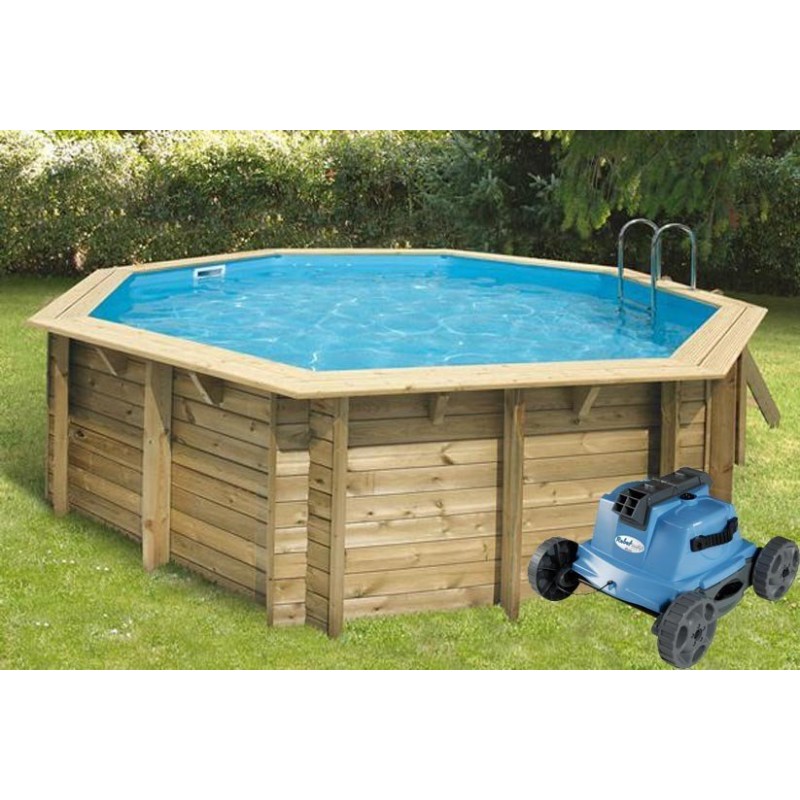 Piscine Azura 510x120 liner bleu + Robot