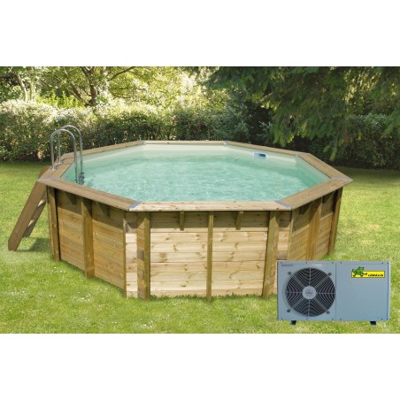 Piscine Azura 510x120 liner beige + pompe à chaleur