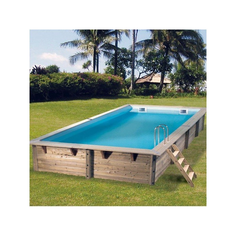 Piscine Linéa 650x350x140 liner bleu