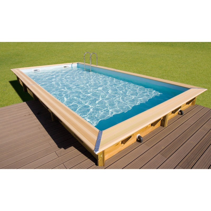Piscine Linéa 650x350x140 liner bleu