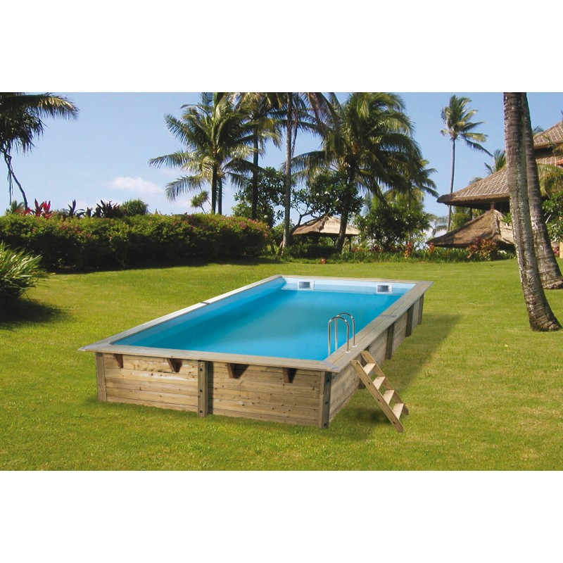 Piscine Linéa 650x350x140 liner bleu
