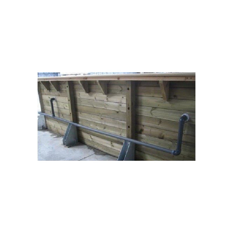 Piscine carrée Linéa 500x500x140 liner bleu