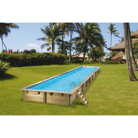 Piscine Linéa 1550x350x155 liner bleu