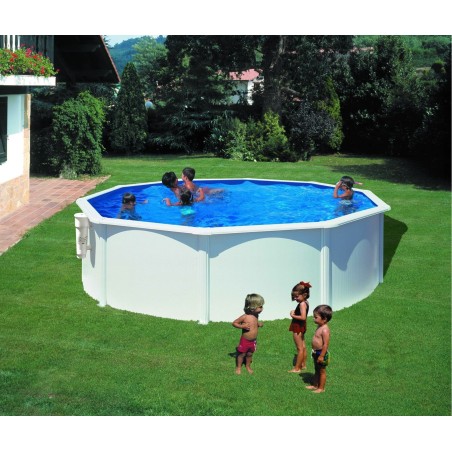 Piscine hors sol acier blanc 300 x 120