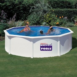 Piscine hors sol acier blanc 300 x 120