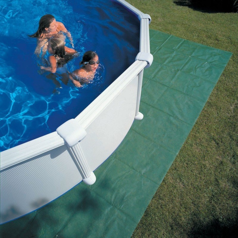 Piscine hors sol acier ovale blanc 730x375x132 avec renforts