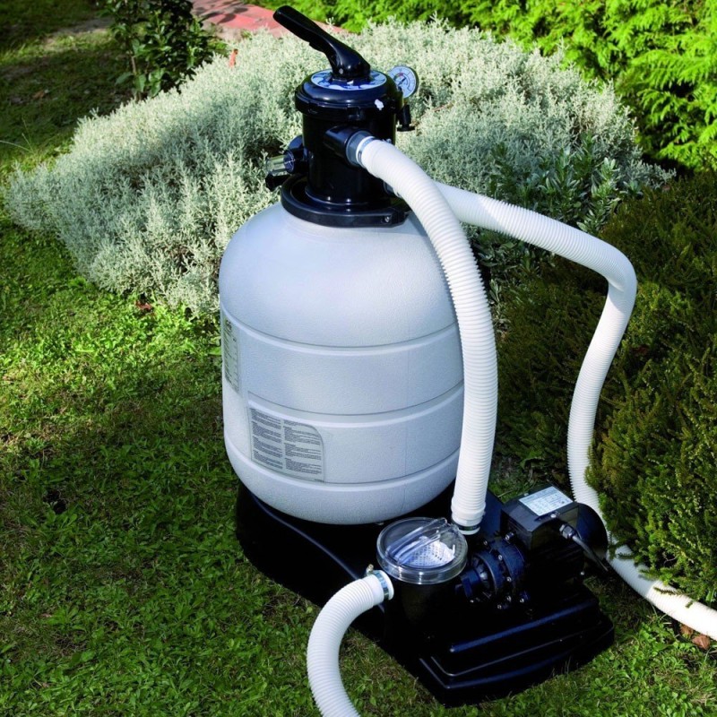 Piscine hors sol acier blanc 610x375x132