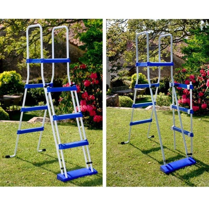 Piscine hors sol acier blanc 610x375x132