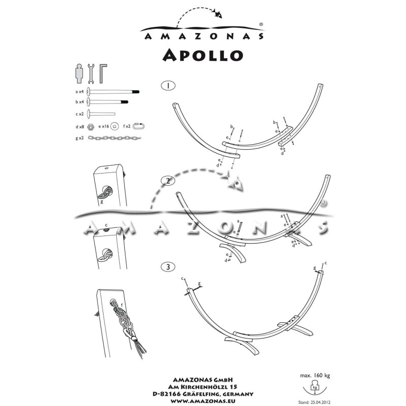 Hamac avec support Apollo Set marine