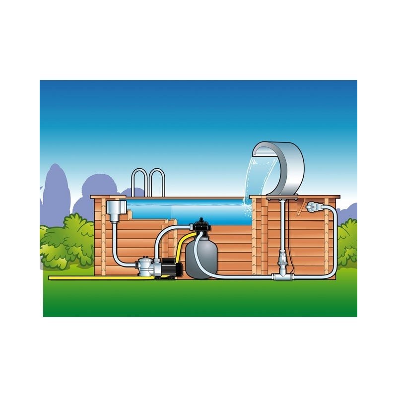 Cascade piscine Mamba LED