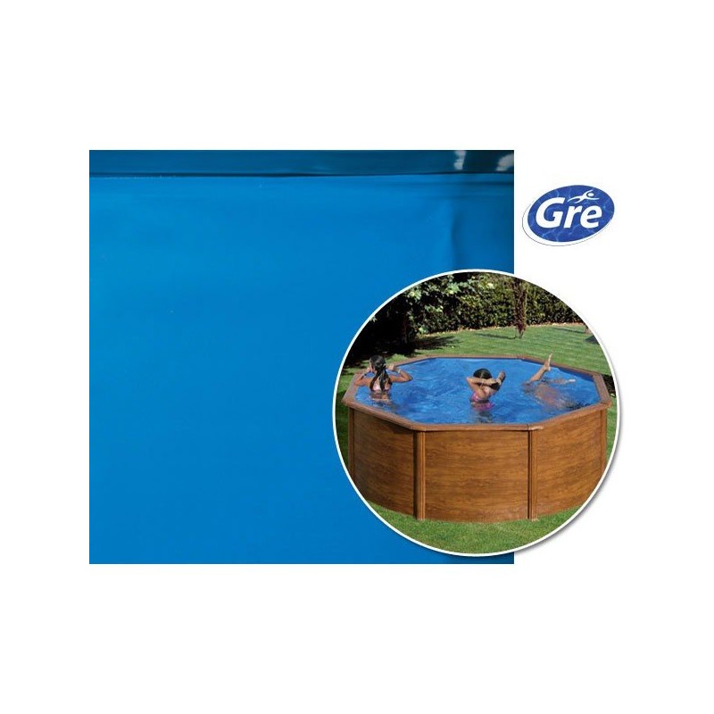 Liner bleu Ø 3,5 x 1,32 m Gre Pool pour piscine ronde