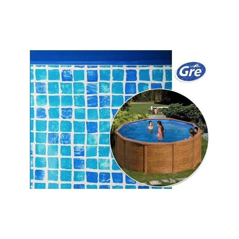 Liner mosaïque Ø 4,6 x 1,32 m Gre Pool pour piscine ronde