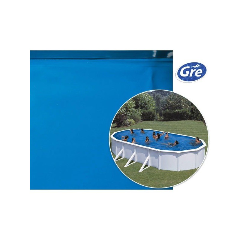 Liner bleu 7,30 x 3,75 x 1,20 m Gre Pool pour piscine ovale
