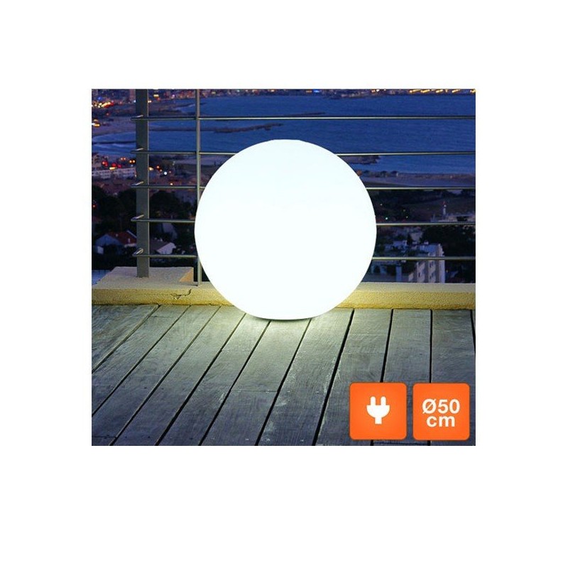 Boule lumineuse blanche Ø 50 cm branché sur secteur