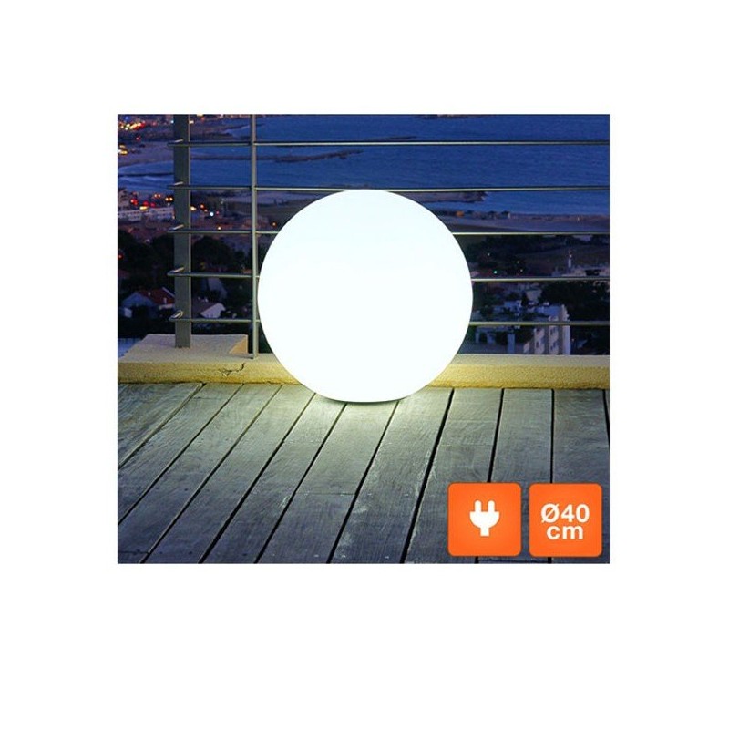 Boule lumineuse blanche Ø 40 cm branché sur secteur