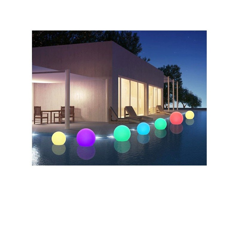 Boule LED lumineuse multicolore Ø 50 cm sur batterie