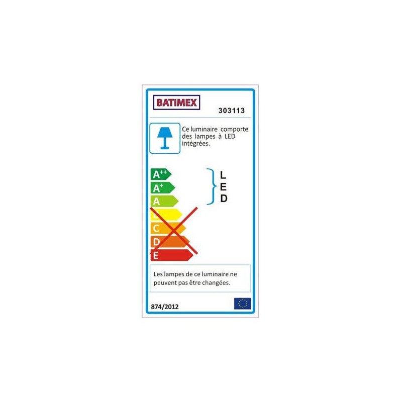 Cube LED lumineux multicolore 40 x 40 x 40 cm branché sur secteur