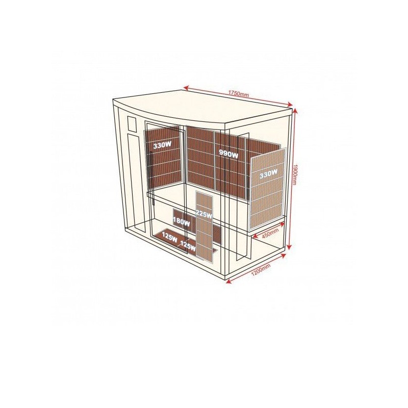 Sauna infrarouge Apollon – 4 places