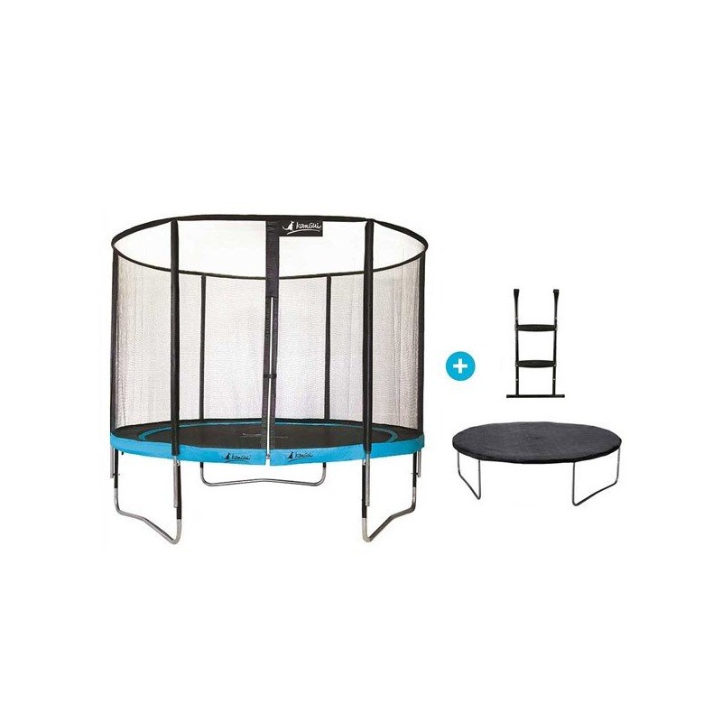 Trampoline Punchi Atoll 300 - Ø 3 m, échelle et couverture