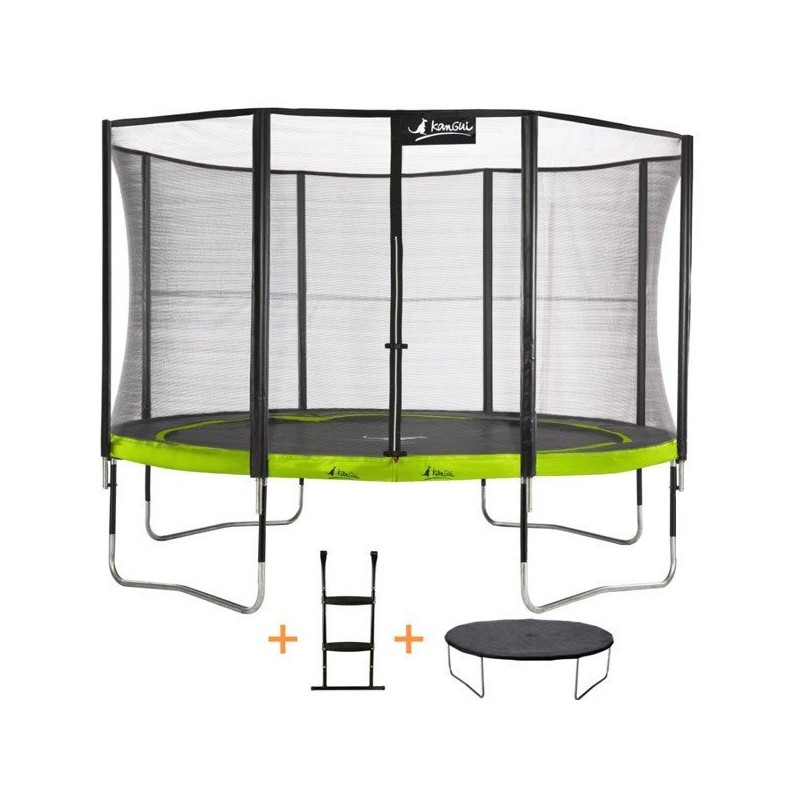 Trampoline Punchi Aloe 430 - Ø 4,30 m, échelle et couverture