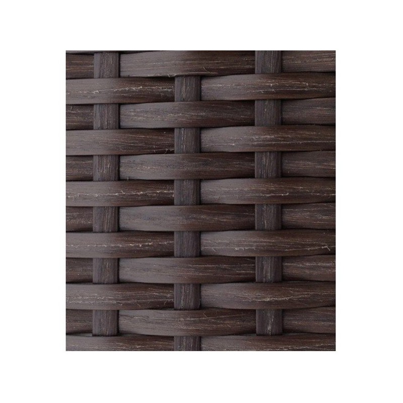 Salon de jardin Bora Bora en résine tressée chocolat