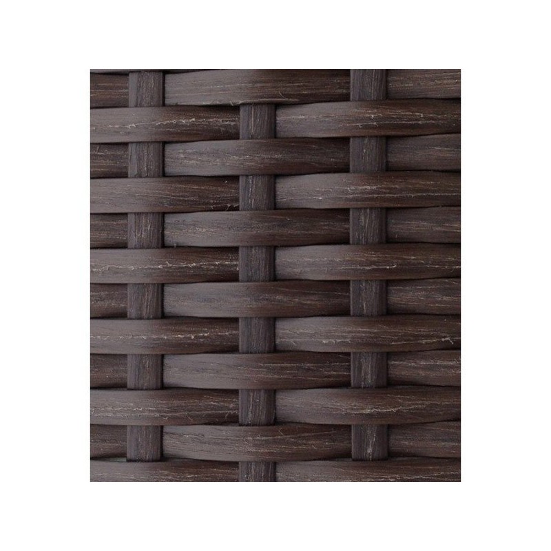 Salon de jardin encastrable Sidney résine tressée chocolat