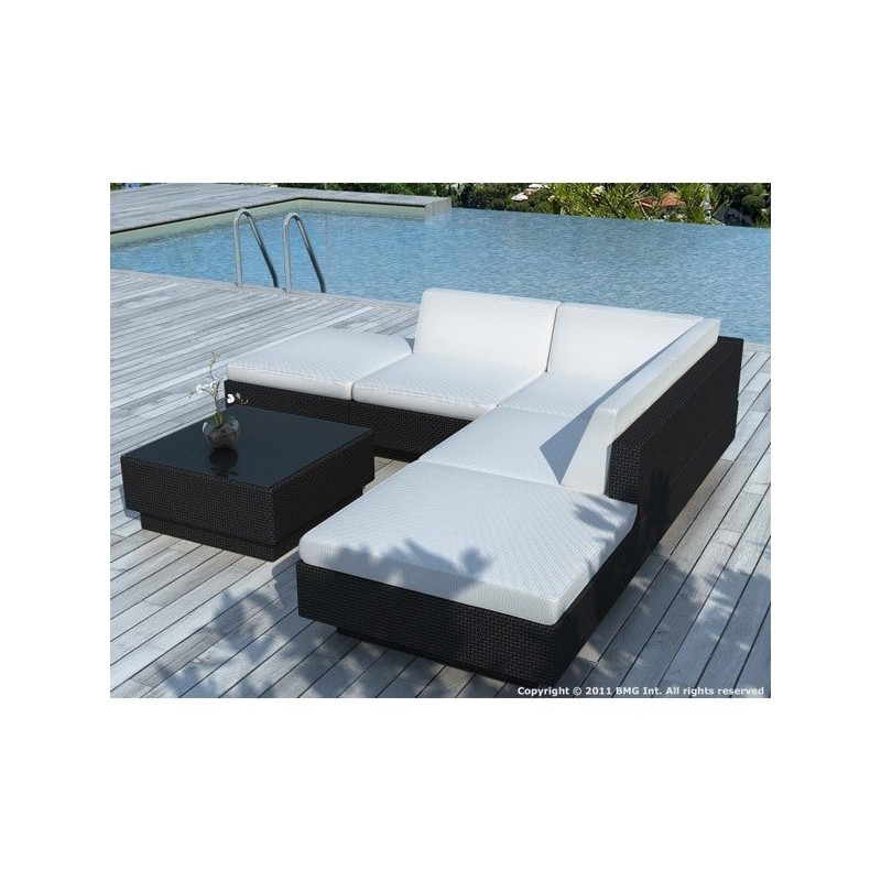 Canapé d'angle Wallis en résine tressée