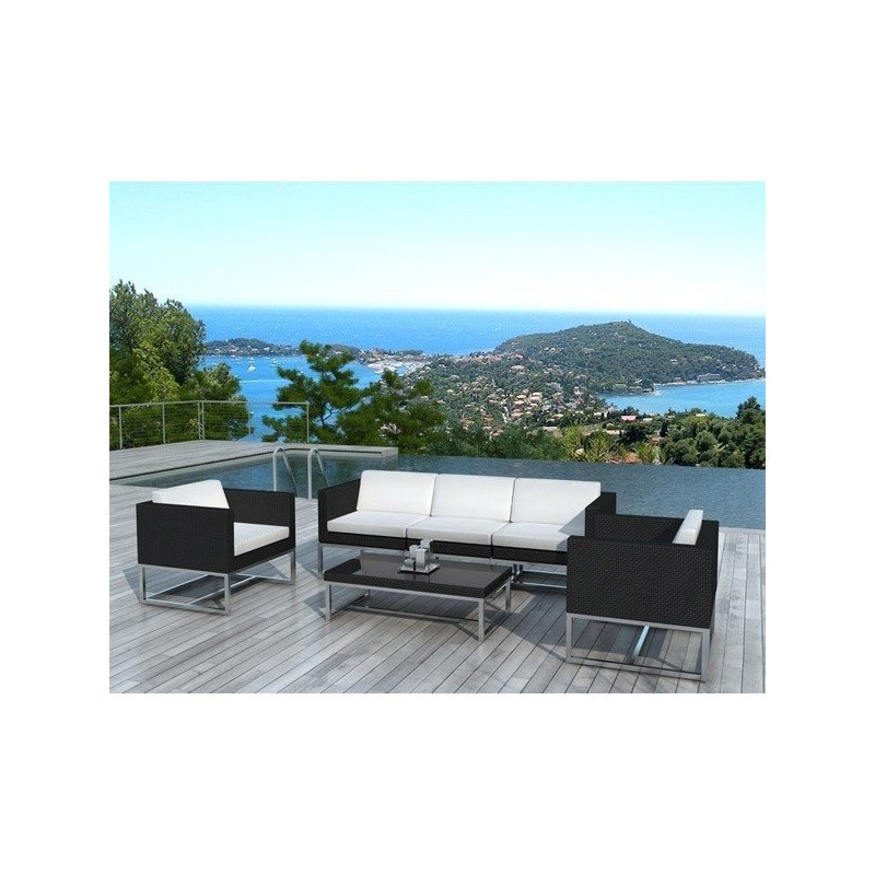 Salon de jardin Hawai en résine tressée