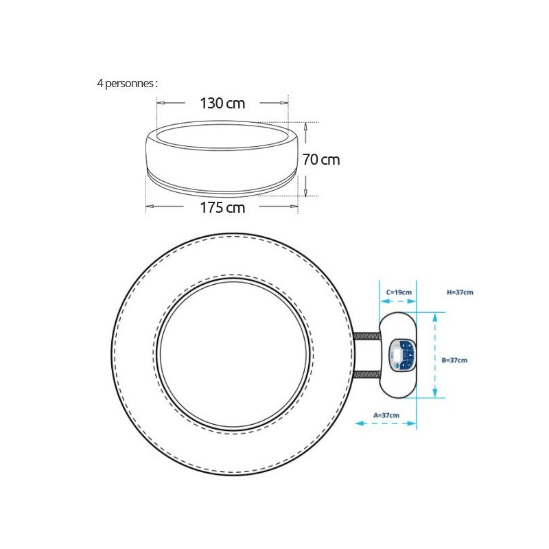 Spa gonflable Montana Netspa 4 places