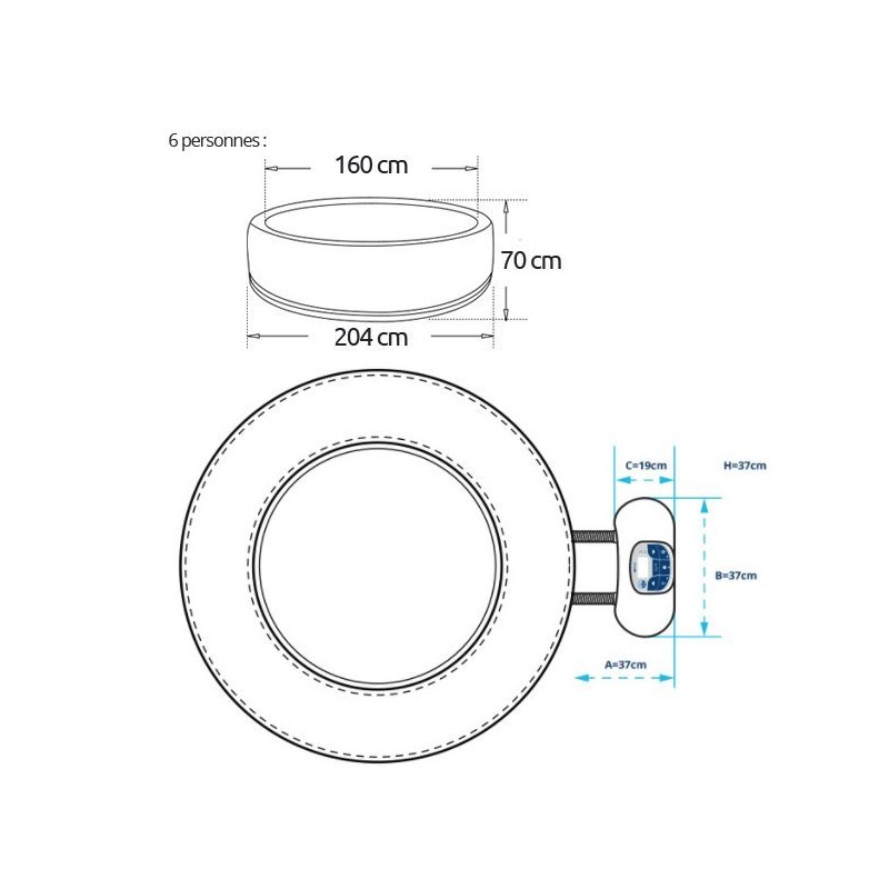 Spa gonflable Montana Netspa 6 places