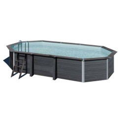 Piscine hors sol ovale en composite 6,64 x 3,86 x 1,54 m