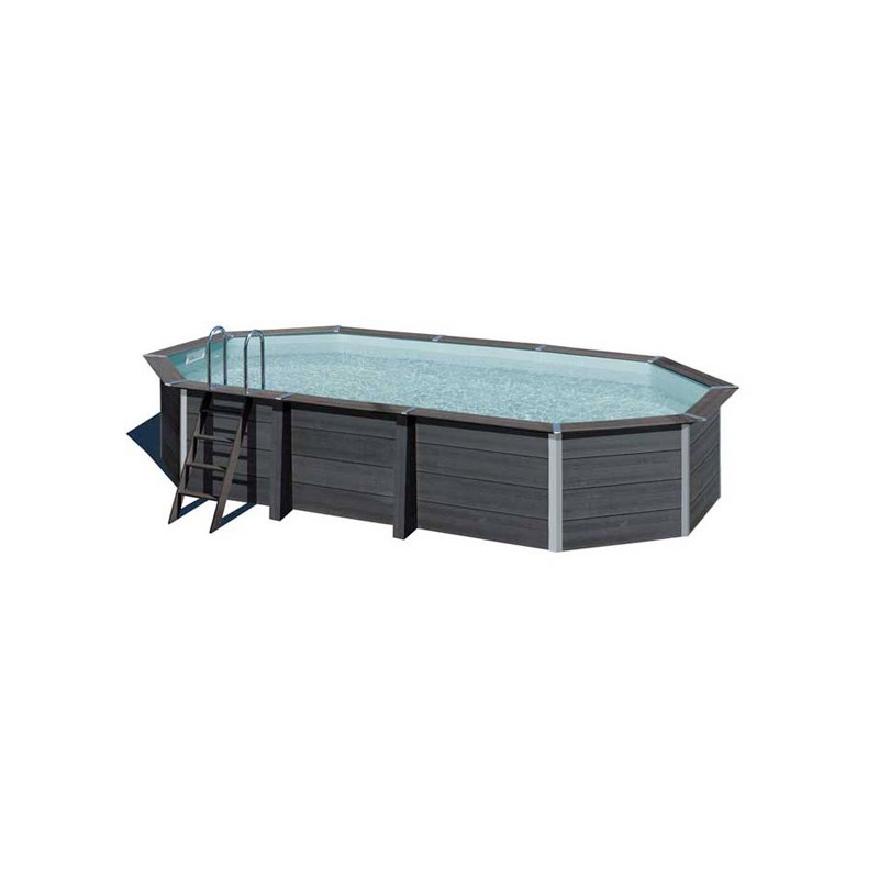 Piscine hors sol ovale en composite 6,64 x 3,86 x 1,54 m
