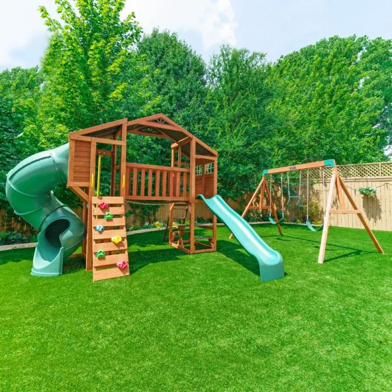 Aire de jeux cabane et portiques Boulder Bluff