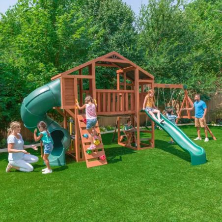 Aire de jeux en bois portique