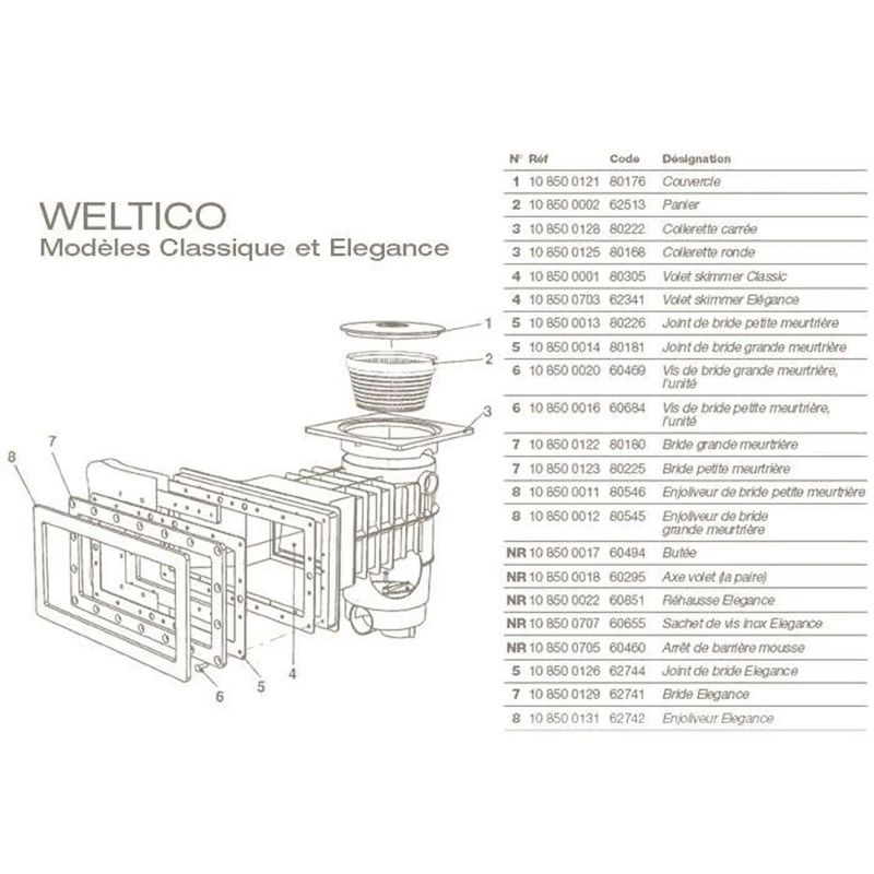 Panier de skimmer Weltico
