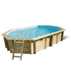 Piscine bois Azura 400x610x H.120 cm octogonale