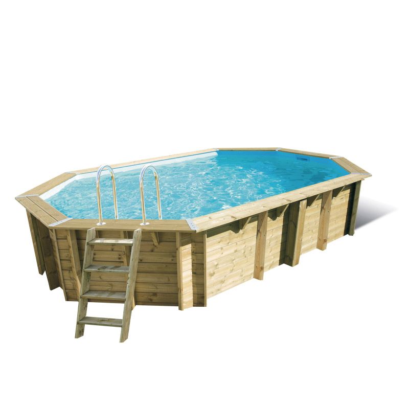 Piscine bois Azura 400x610x H.120 cm octogonale