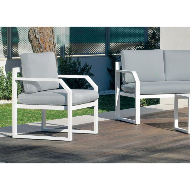 Salon de jardin aluminium Genova 4 places