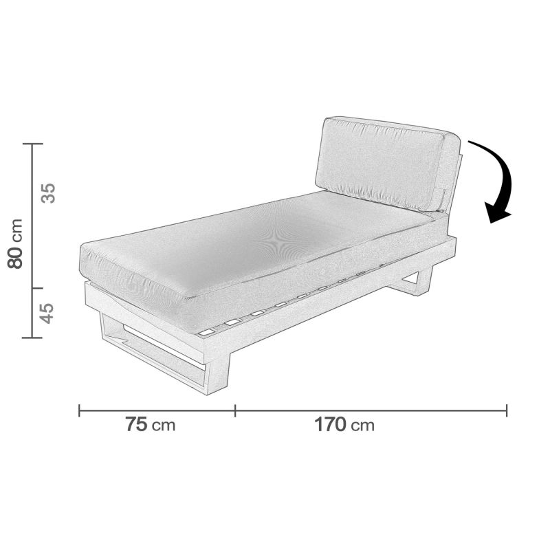 Salon de jardin Menfis-99 avec méridienne