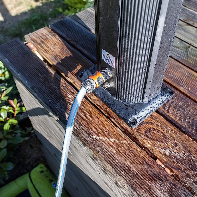 Douche solaire carrée aluminium 38L 