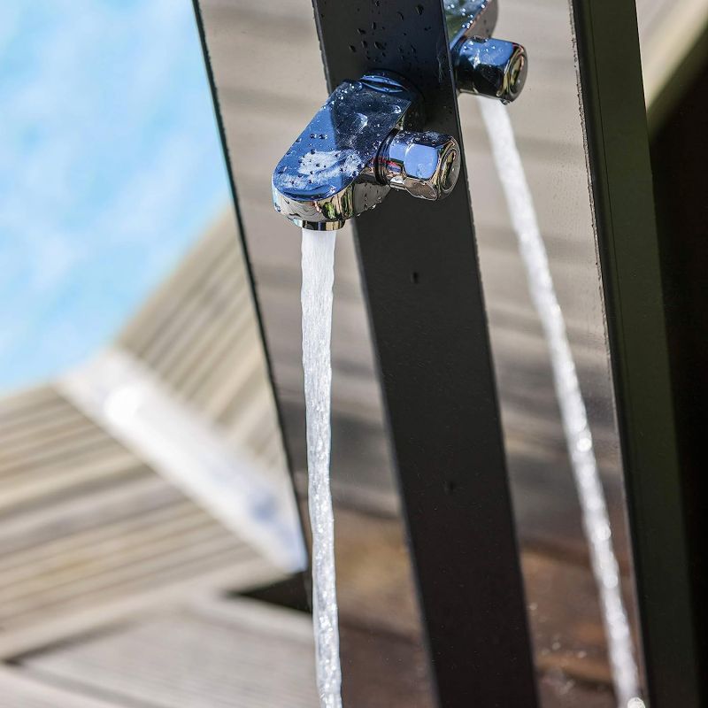 Douche solaire carrée aluminium 38L 