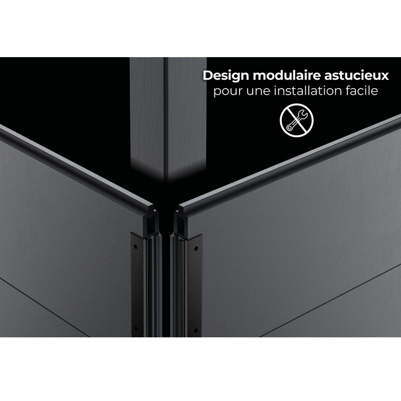 Piscine hors sol carrée composite 3,15 x 3,15 x 0,96 m