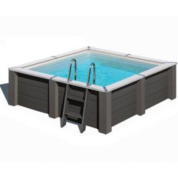 Piscine hors sol carrée composite 3,15 x 3,15 x 0,96 m