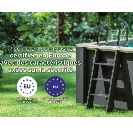 Piscine hors sol rectangle en composite