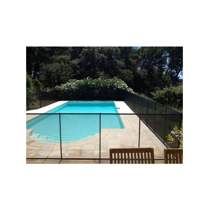 Barrière piscine Beethoven noire piquets noirs