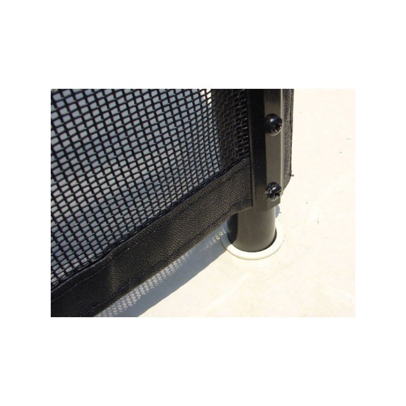 Barrière piscine Beethoven noire piquets noirs