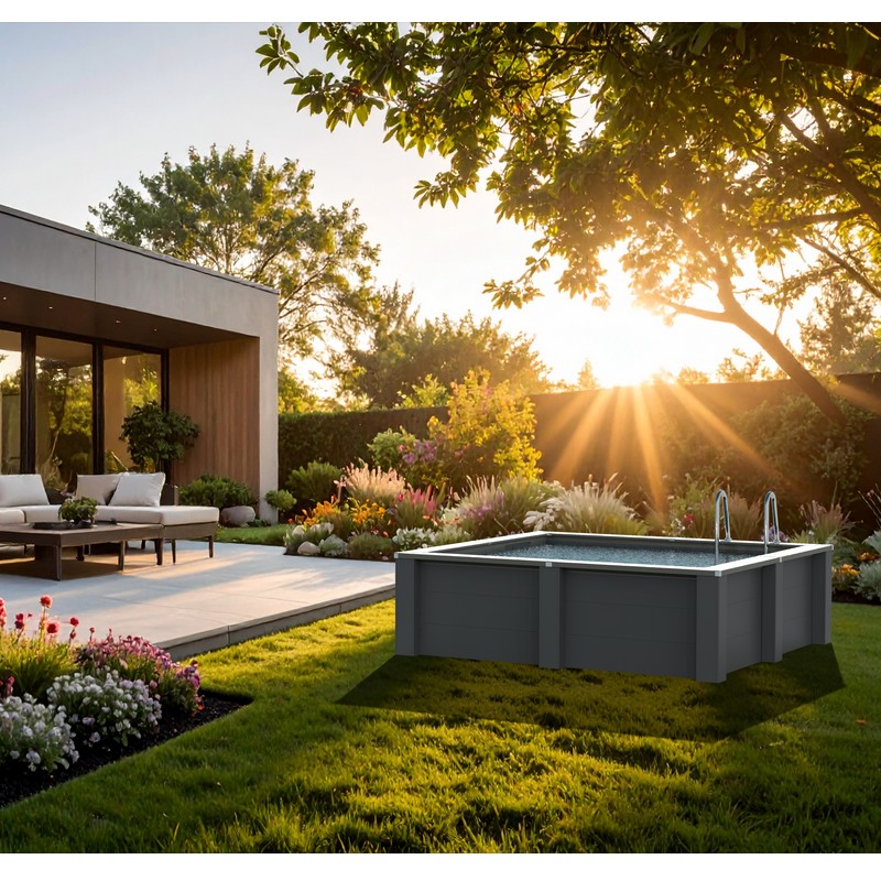 Piscine carrée en composite Avantgarde