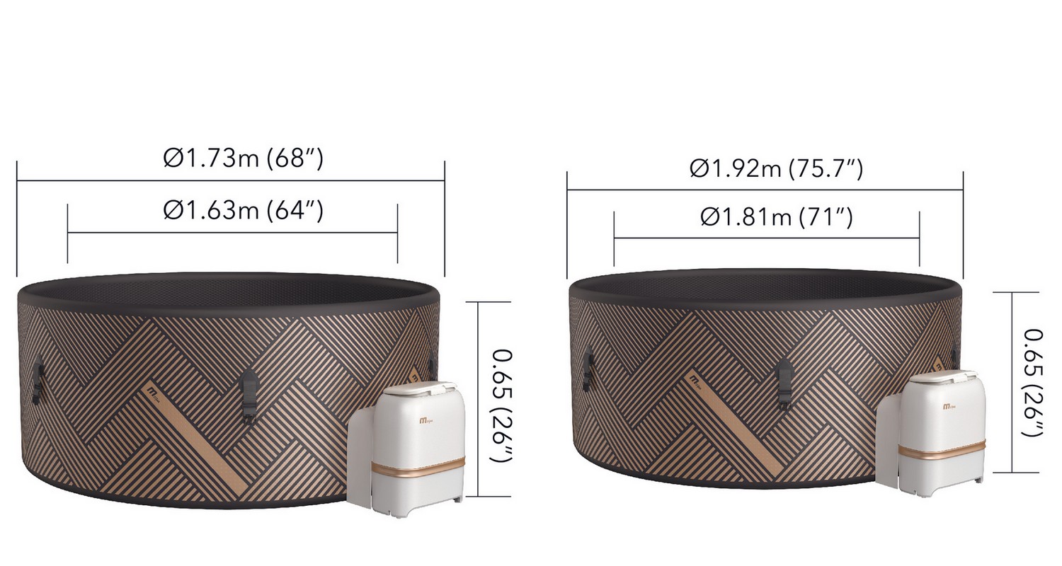 Dimensions spa Mspa Verto Mono